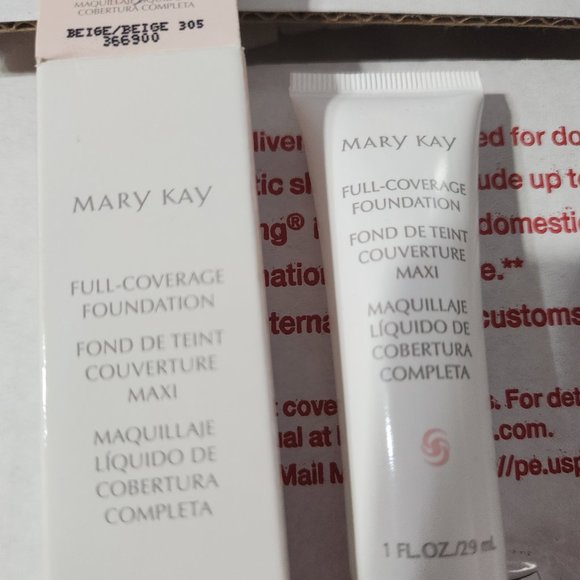 Mary Kay FULL coverage BEIGE 305 Liquid Foundation 1 OZ PINK CAP - Picture 2 of 4